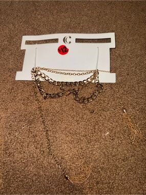 Charming Charlie’s Layered Gold Chain Necklace Set